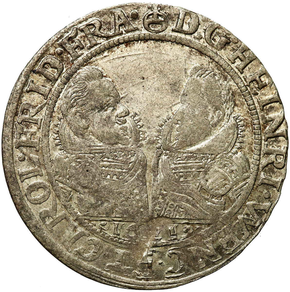 Śląsk, Księstwo Ziębicko-Oleśnickie. Henryk Wacław i Karol Fryderyk (1617-1639). 24 krajcary 1621, Oleśnica - ŁADNE